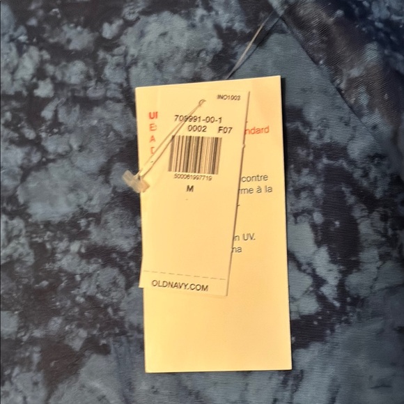 Old Navy Blue Long Sleeve UV Protection Swim Tie-Dye Shirt - Picture 3 of 11